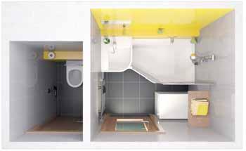 Vana Avocado 150 x 75, umyvadlo Avocado Comfort, nábytek Uni, vodovodní baterie Suzan, radiátor