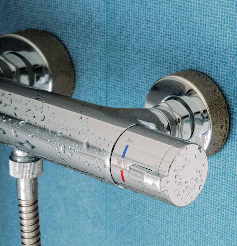Termostatická sprchová baterie 5let ZÁRUKA KARTUŠ Stálá teplota vody ve sprše Kdo jednou vyzkouší termostatickou baterii, už u ní zůstane, protože ocení, že