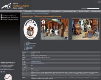 výroční zprávy, export z databází a automatické formátování, uživatelské sestavy generované z databází Adresáře muzeí a galerií ČR a jejich export do tabulek).