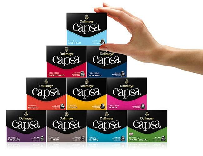 Dallmayr Capsa DALLMAYR CAPSA 10 barev 10 lahodných chutí Ve variantách ristretto, espresso, lungo Vhodné pro kávovary DELONGHI PIXIE Každá kapsle Dallmayr je jako malý trezor pro zachování