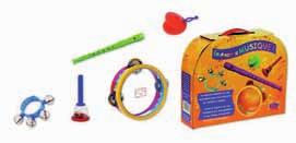 (10-20 cm), 2 dřevěné Maracas, 1 velké guiro, 2 dvoutónové bubínky, 1