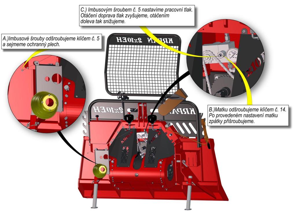 5. OVLÁDÁNÍ NAVIJÁKU Dvoububnový lesní naviják KRPAN 2x8EH, 2x10EH 5.