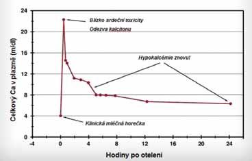 dojený skot Obr. 2 Vliv intravenózní kalciové terapie na koncentrace vápníku v krvi (Goff, 1999) Obr. 3 Výskyt hypokalcemie ve stádech v USA (Reinhardt et al.