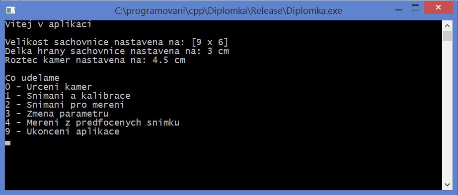 C NÁVOD K POUŽITÍ APLIKACE Umístěte vhodně obě kamery a zapojte je do počítače.