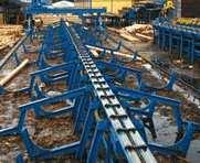 Třídič výřezů Technické parametry: Délka: 84 m Výkon motoru: 22 kw Hydraulicky ovládané vyrážeče: výkon motoru 7,5 kw Obr.