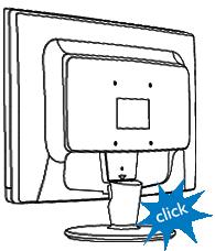 podstavce Připevnění podstavce 1) Uchopte monitor oběma rukama.