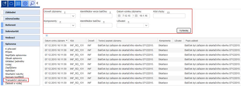 Spisovna Identifikátor verze balíčku identifikace verze balíčku (jeden balíček může mít více verzí) Identifikátoru balíčku - jednoznačný identifikátor balíčku,