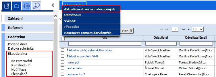 Uživatelská příručka SpS POU 3.7. El. podatelna Elektronická podatelna datových zpráv (EPDZ): přijímá podání e-mailem, který obsahuje podání přímo v těle zprávy nebo v jedné nebo více přílohách.