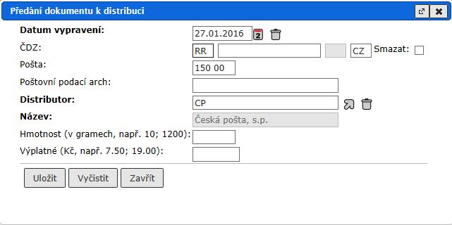 Uživatelská příručka SpS POU obr 48. Potvrzení předání do distribuce Datové zprávy jsou z distribuce přesunuty do složky (Výpravna / Vypravené) po odeslání systémem do ISDS automaticky. 4.1.