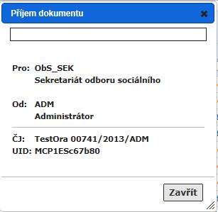 Výpravna obr 50. Záznam o fyzickém oběhu dokumentu Záznam je možné zobrazit na záložce historie u daného dokumentu. obr51. Zobrazení záložky historie se záznamem o oběhu fyzického dokumentu 4.2.