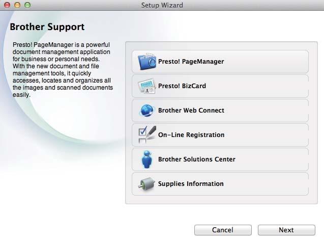 Bzrátová síñ Mintosh Instl ovlčů progrmů (M OS X v10.6.x, 10.7.x) 11 Př instlí Zkontrolujt, z j zřízní připojno k npájní z j počítč Mintosh zpnutý. Musít ýt přihlášni s oprávněním správ.