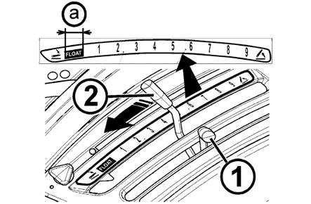 ovladač rychlosti spouštění tříbodového závěsu 4.ovladač citlivosti systému hydrauliky 5.