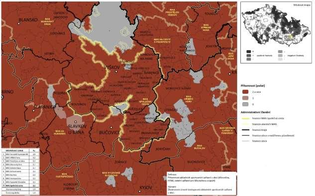 Mapa 8 Vybavenost základními sportovními zařízeními Zdroj dat: Ekotoxa o aktivity na venkově jsou aktivity závislé právě na zřízených spolcích a především dobrovolnících z řad občanů.