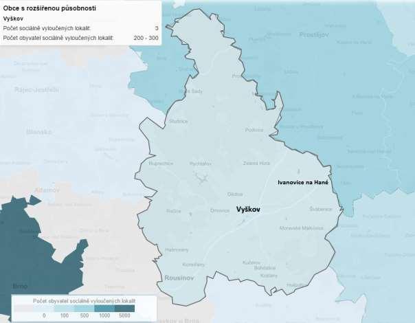Mapa 12 - Analýzy sociálně vyloučených lokalit patřící do území MAS Zdroj dat: (GAC spol. s r. o.