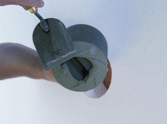 Requirement per universal fixation plate UMP -LU-Z, by a layer thickness of 5 mm: 0.12 kg Univerzální montážní desku UMP -LU-Z zatlačte do vyfrézovaného otvoru v izolační desce.