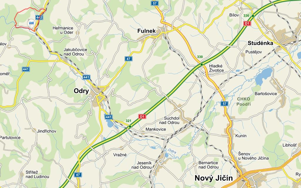 Obrázek č. 6: Map a por ov n ávacích n e mov itý ch vě cí 1 2 3 Zdroj: Mapy.cz Stručný přehled výše popsaných vlastností porovnávacích nemovitých věcí je uveden v tabulce níže.