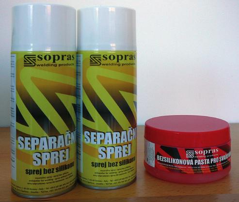 příslušenství SEPARAČNÍ PŘÍPRAVKY PRO SVAŘOVÁNÍ SEPARAČNÍ SPREJ BEZ SILIKONU Obsah
