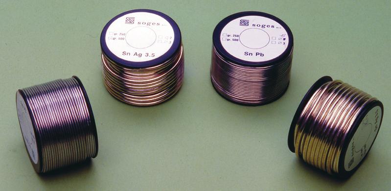 tyče pro oxyacetylénové svařování a slitiny pro termohydrauliku DRÁTY PRO MĚKKÉ PÁJENÍ 1