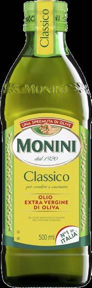 Classico extra panenský olivový olej 750 ml EAN (kus) 80508816 Brutto váha g (karton) 13 140 (Š x H x V) 20,5 x 34,2 x 25,2 Kartonů ve vrstvě 12 Kartonů na paletě 60 MONINI