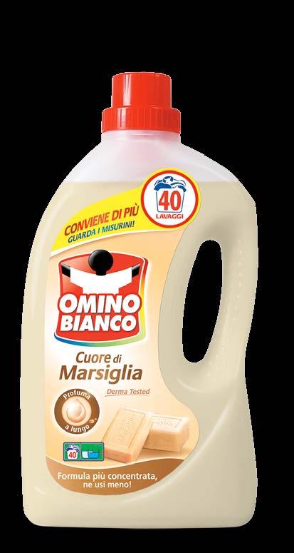 Kromě pracích prostředků se pod značkou OMINO BIANCO prodává také suchá pěna na čištění koberců a čalounění.