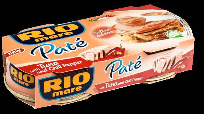 POTRAVINY RIO mare Paté 2 x 84 g. Vynikající paštiky, které se snadno roztírají a mají jemnou konzistenci. V praktickém a snadno otevíratelném balení.