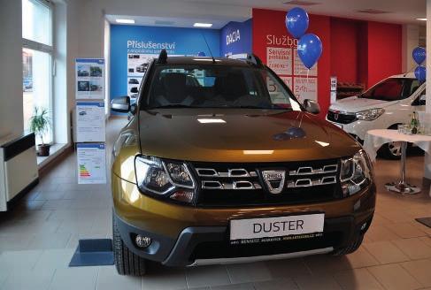 Od roku 2016 nabízí v nových prostorách autosalonu a servisu prodej nových vozů Renault a Dacia. září 38.