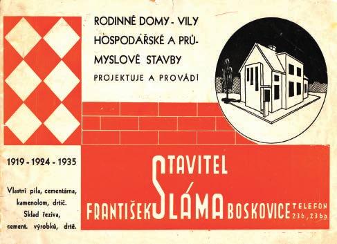 Propagační katalog stavitele Františka Slámy z roku 1935. prosinec 52.