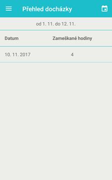 Třídní učitel tuto omluvenku obdrží jako zprávu a má možnost v ní uvedenou absenci zadat do aplikace a rovnou