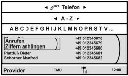 synchronizace seznamu přes Bluetooth. Počet záznamů je omezen na 1000.