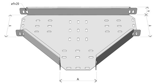 T-kus žlabu TL1-R50 60 mm označení [mm] H [mm] t [mm] RD-3310115 TL1-R50 80/60 80 60 1, 0,60 1 RD-3310117 TL1-R50