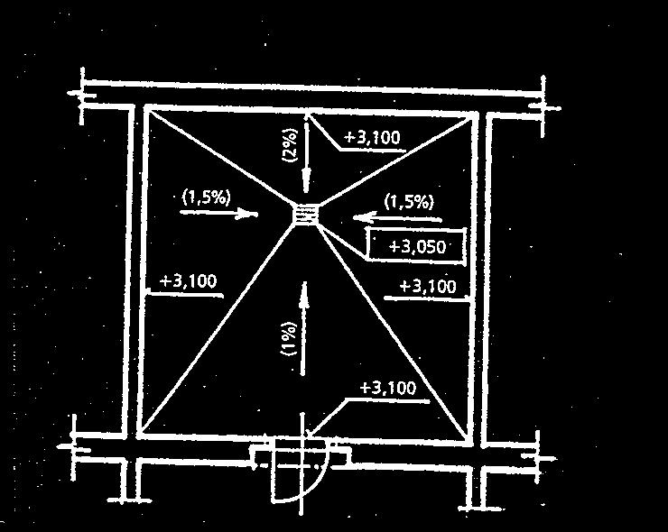 5. Kreslení podlah: V půdorysu podlaží se u konstrukcí podlah kreslí: - změna úrovně podlahy (Obrázek 6 a), dilatační spáry v podlaze i konstrukci stropu viditelné v pohledu shora (Obrázek 6 b) -