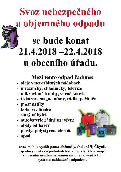 Duben 2018 AKTUALITY ze života Čkyně 11 Pozvánka na koncert V sobotu