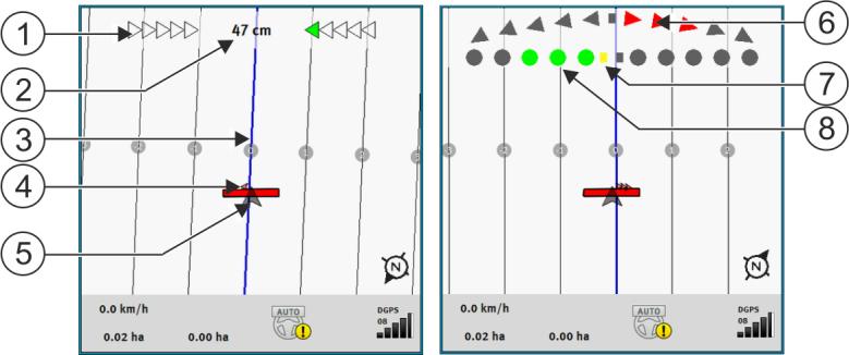 Paralelní vedení pomocí aplikace TRACK-Leader Paralelní jízdy pomocí monitoru Lightbar a vodicích stop 6 6.