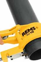 REMS Cut 110 P Přístroj na dělení trubek a srážení hran Robustní kvalitní nástroj pro kolmé, rovné dělení trubek a srážení hran (15 ) v rámci jednoho pracovního úkonu.