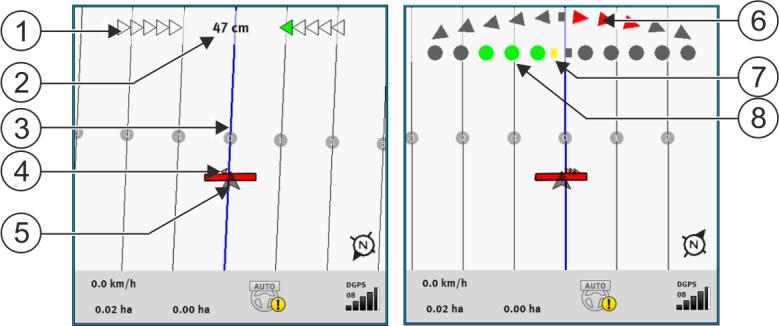 6 Paralelní vedení pomocí aplikace TRACK-Leader Paralelní jízdy pomocí monitoru Lightbar a vodicích stop 6.