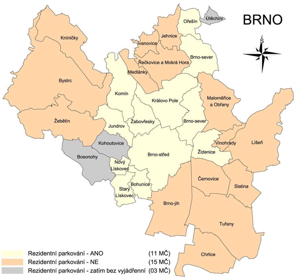 Obrázek 45: Dopravní značení užité pro NEZ, Zdroj: Bkom Obrázek 44: Městské části s požadavkem na zavedení OPS, Zdroj: Bkom 2.10. ZPŮSOB KONTROLY DODRŽOVÁNÍ PRAVIDEL NEZ 2.9.