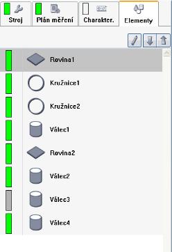 5.6.3 Vyrovnání součásti Analýza použití vybraných upínacích systémů pro měření na CMM Pro vyrovnání součásti byly použity elementy kružnice a rovina.
