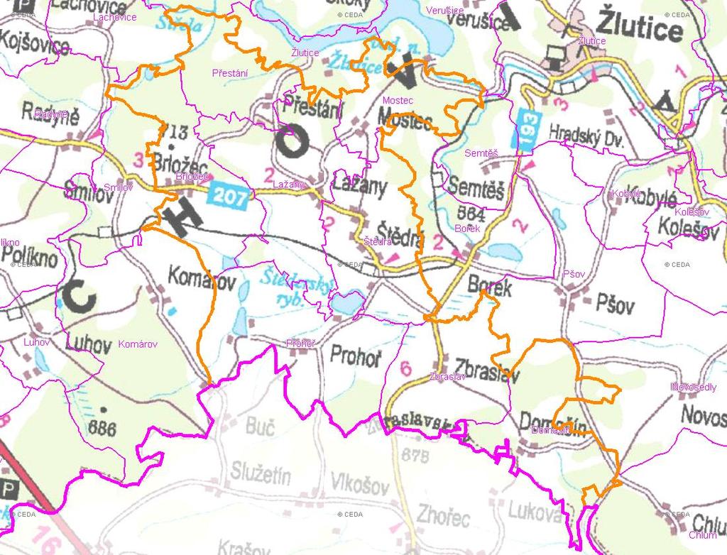 (karta obce: CZ041_0058_01) A. NÁZEV OBCE Název části obce (ZSJ): Mapa A: Území obce Přehledová mapka Kód části obce PRVK: CZ041.3403.