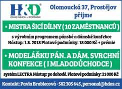 Sms: 774 060 374 Rudolfovo pekařství přijme pracovníky: - do pekařské výroby - do studené kuchyně Info na tel.: 777 140 103 v době od 7:00 do 9:00. Hledám zručného řemeslníka na repasaci kredence.
