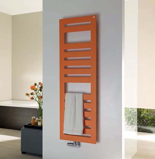 POPIS VÝROBKU Zehnder Metropolitan Spa Barva radiátoru: Orange Quartz Teplovodní provoz Designový radiátor Zehnder Metropolitan Spa je koupelnový radiátor vhodný jak pro vytápění tak pro nahřátí a