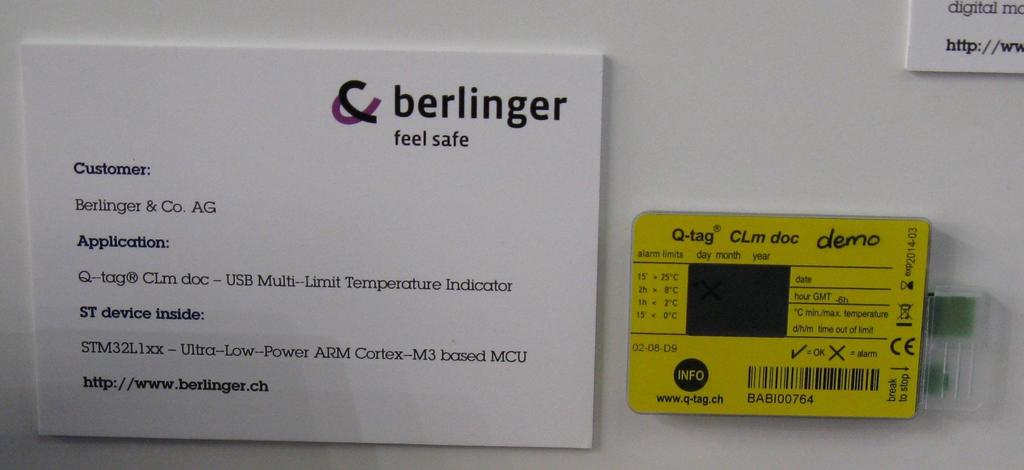 Q- tag monitor teplotního profilu v čase Sledování teploty (dodržení limitu- doprava a skladování potraviny, krevní deriváty, )