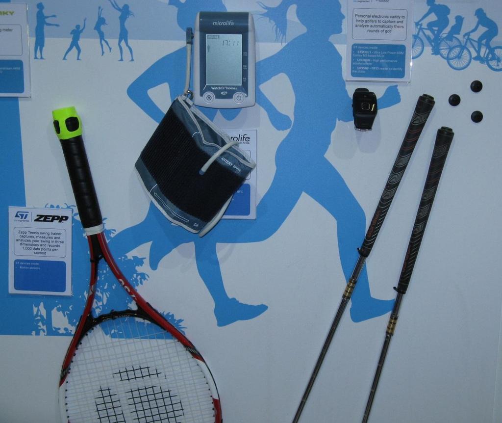 Monitoring pohybu, sportovní náčiní Monitoring- tenisová raketa, golfová hůl, STM32L1xx,