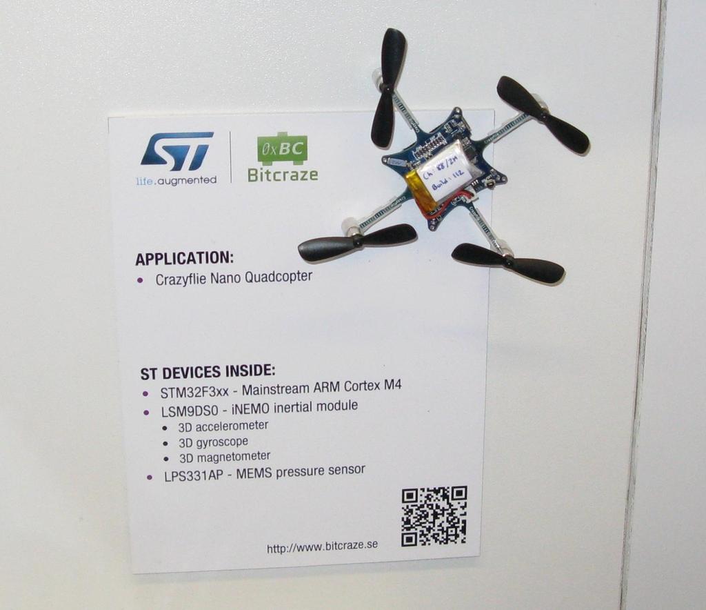 Řízení kvadroptéry Řízení BLDC motorků STM32F303 (ARM Cortex-M4) snímač atm.