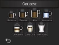 KRUPS SERIE EA9000 VYTVOŘIT RECEPT Příklad espresso 1 Po vytvoření profilu musíte přiřadit recept k tomuto profilu tím, že stisknete tlačítko +. Pak je vám nabídnuto několik receptů.