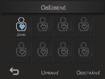 Vyberte ju a výber potvrďte stlačením tlačidla OK. HU 4 Váš profil sa zobrazí v ponuke Obľúbené. Do tohto profilu je možné vložiť až 8 receptov.