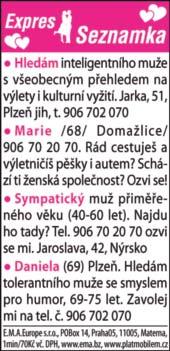 PRODÁM border kolii, pes, 18 měsíců, pastevecký, tel.: 605167269. RR 70859 42LETÝ muž, nezadaný, štíhlé postavy jen ženám erotické masáže nebo ma sáže klasické (zádíček atd.).
