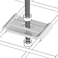 HL VF(L) Pro zavěšení pomocí závitové tyče HL ZT-M6/x nebo HL ZT-M8/x.