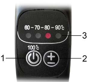 Tlačítko +/- POUŽITÍ SPOTŘEBIČE Před prvním použitím naplňte konvici vodou po označení MAX a nechte převařit.