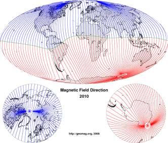 Magnetické pole Země 07 08 Magnetické pole Marsu - Magnetické pole mají Merkur ( 300 nt) a Země, prakticky zanedbatelné magnetického pole