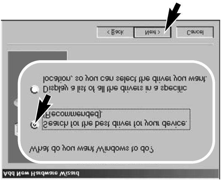 Po připojení fotoaparátu k počítači zjistí operační systém nové zařízení a zobrazí okno Průvodce přidáním nového hardwaru.
